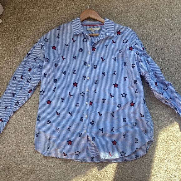 Boden pinstripe button down size 8 - Picture 2 of 5